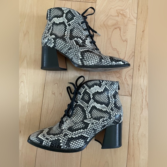 Labuq Python Print Lace Up Bootie - Picture 3 of 7